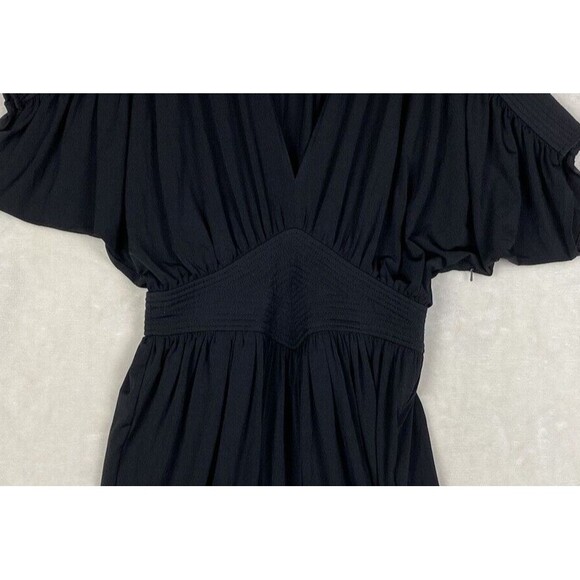 Vintage 90's Morgan McFeeters Dress Womens 6 Black Pleated Jersey Office Career - Picture 4 of 14